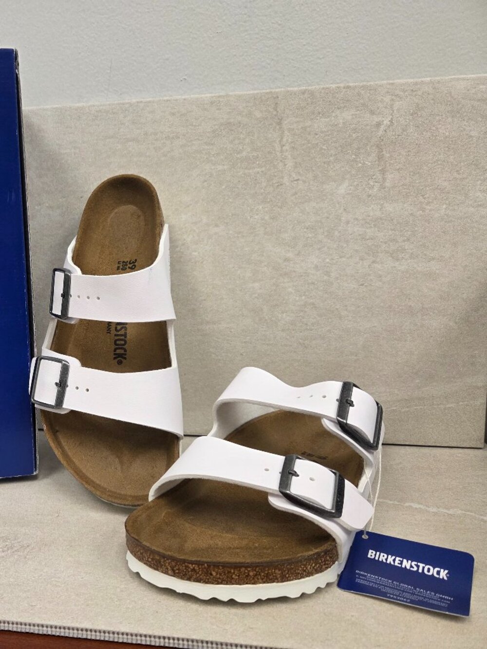 Birkenstock Arizona Birko-Flor Natural Cork Sandals NEW Unisex EU 41